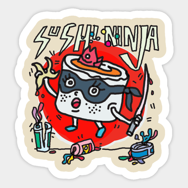 Sushi Ninja Sticker by AVEandLIA